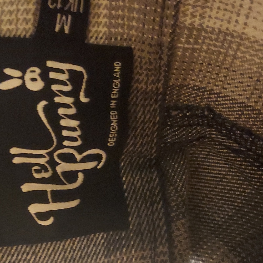 Hell Bunny Black and White A-Line Skirt.Teen Spirit Pinaford Style - Picture 2 of 2